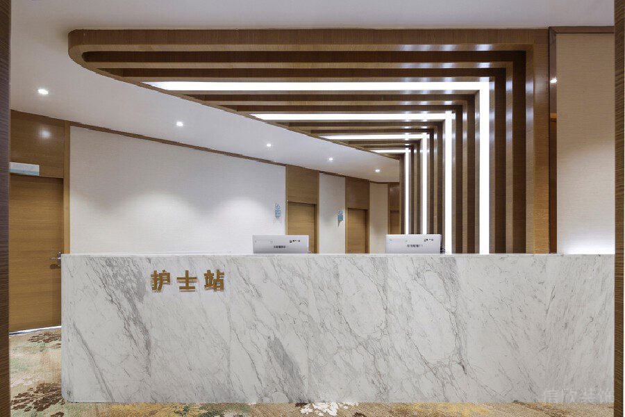 大理石醫(yī)院機構(gòu)裝修設計護士站服務站效果圖