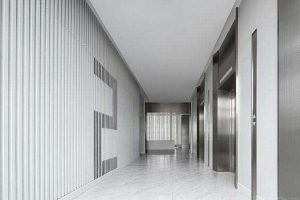 辦公室現(xiàn)代風(fēng)白色電梯間效果圖