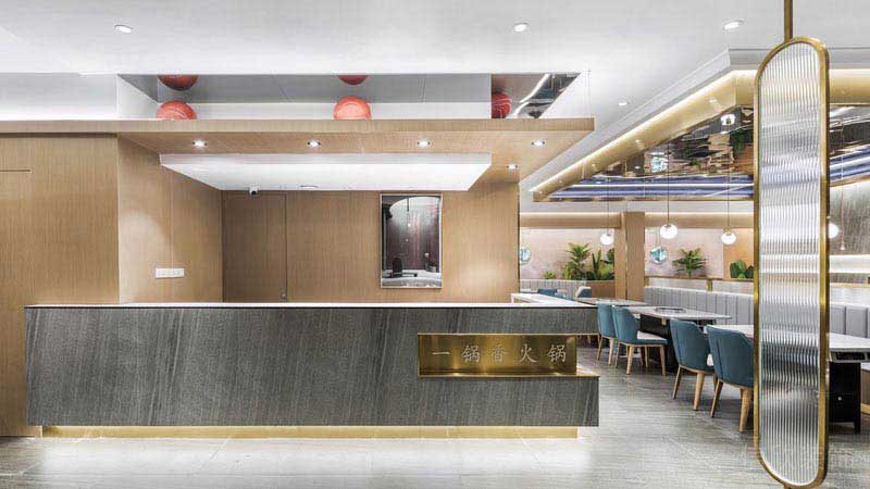 餐廳現(xiàn)代風前臺效果圖 (2)