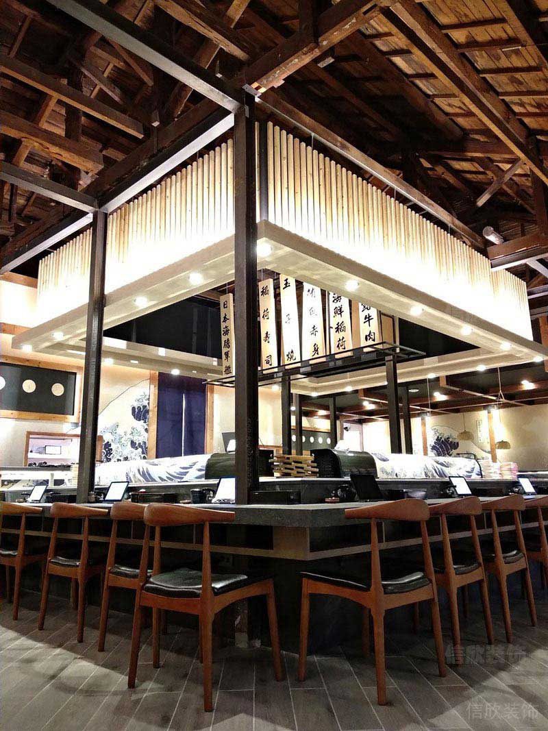 日式餐廳吧臺區(qū)設(shè)計效果