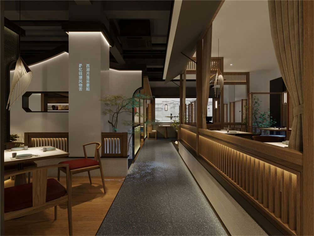 深圳寶安新中式風(fēng)格渝派川菜餐廳裝修設(shè)計(jì)家具組合