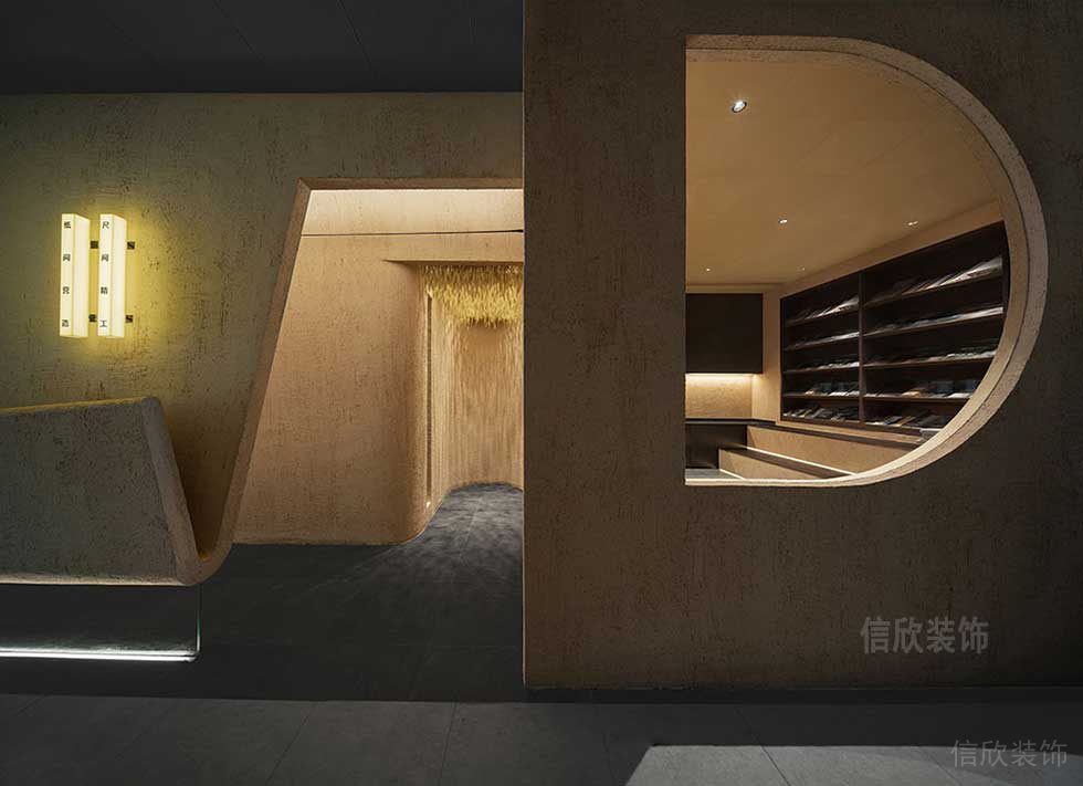 簡約風格辦公室資料樣板陳列室過道空間設(shè)計圖