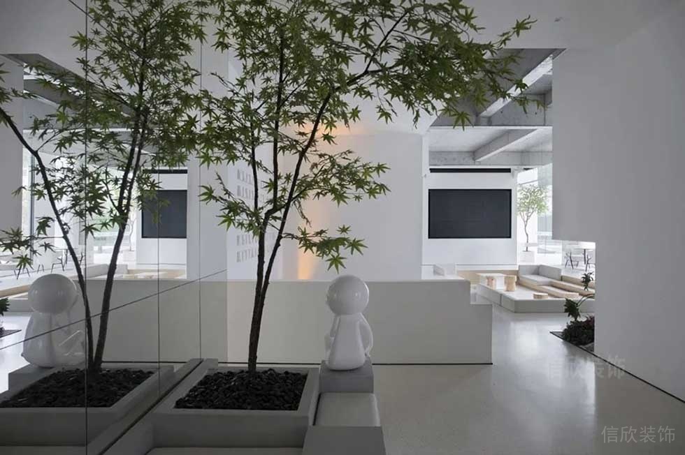 現(xiàn)代簡約風(fēng)格前廳過道綠植景觀設(shè)計圖