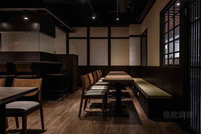 深圳南山日式風(fēng)格餐廳裝修燈光效果