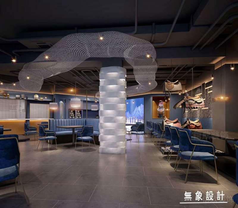 羅湖餐廳裝修燒烤店設計效果圖用餐區(qū)