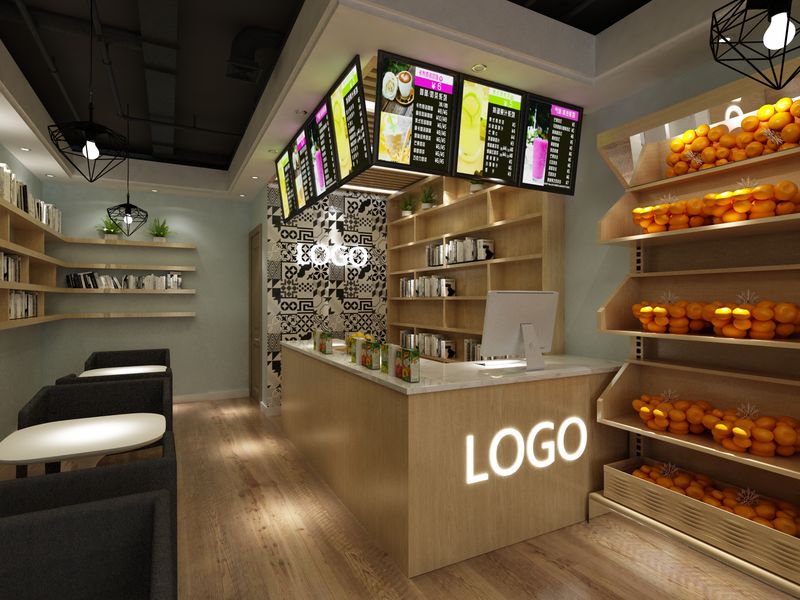 深圳福田水果店吧臺(tái)裝修