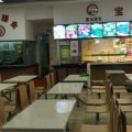 學校幼兒園飯?zhí)镁筒蛥^(qū)裝修設(shè)計木質(zhì)一體式設(shè)計桌椅安全設(shè)計