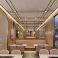 深圳龍華鴻榮源壹城中心北歐輕奢風(fēng)火鍋店裝修案例卡座效果圖