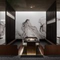 深圳南山海印長(zhǎng)城新中式風(fēng)格烤肉餐廳裝修案例卡座效果圖