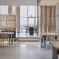 簡約原木風(fēng)餐廳大堂雅座裝修設(shè)計(jì)