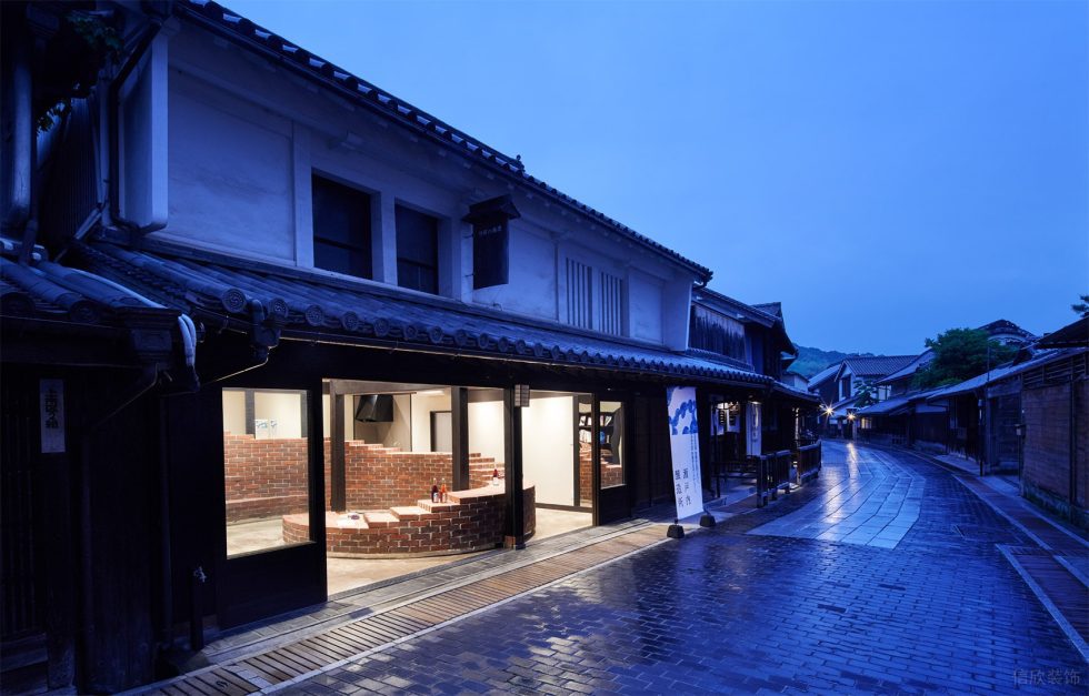 深圳市南山區(qū)前海復(fù)古風(fēng)日式清酒釀造直銷店裝修設(shè)計(jì)-街景視角
