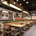 深圳寶安西鄉(xiāng)快餐店中間餐區(qū)裝修設(shè)計