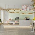 深圳羅湖東門(mén)蛋糕店白色服務(wù)吧臺(tái)裝修